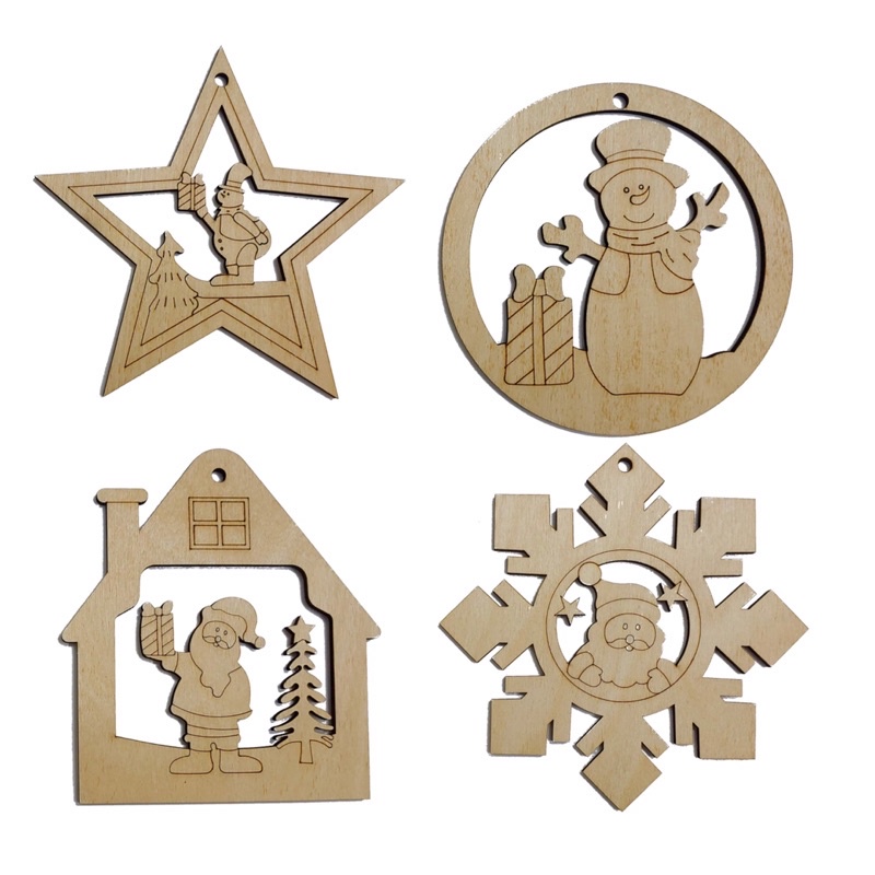 Bộ tô màu Noel bằng gỗ, quà tặng Noel siêu đẹp