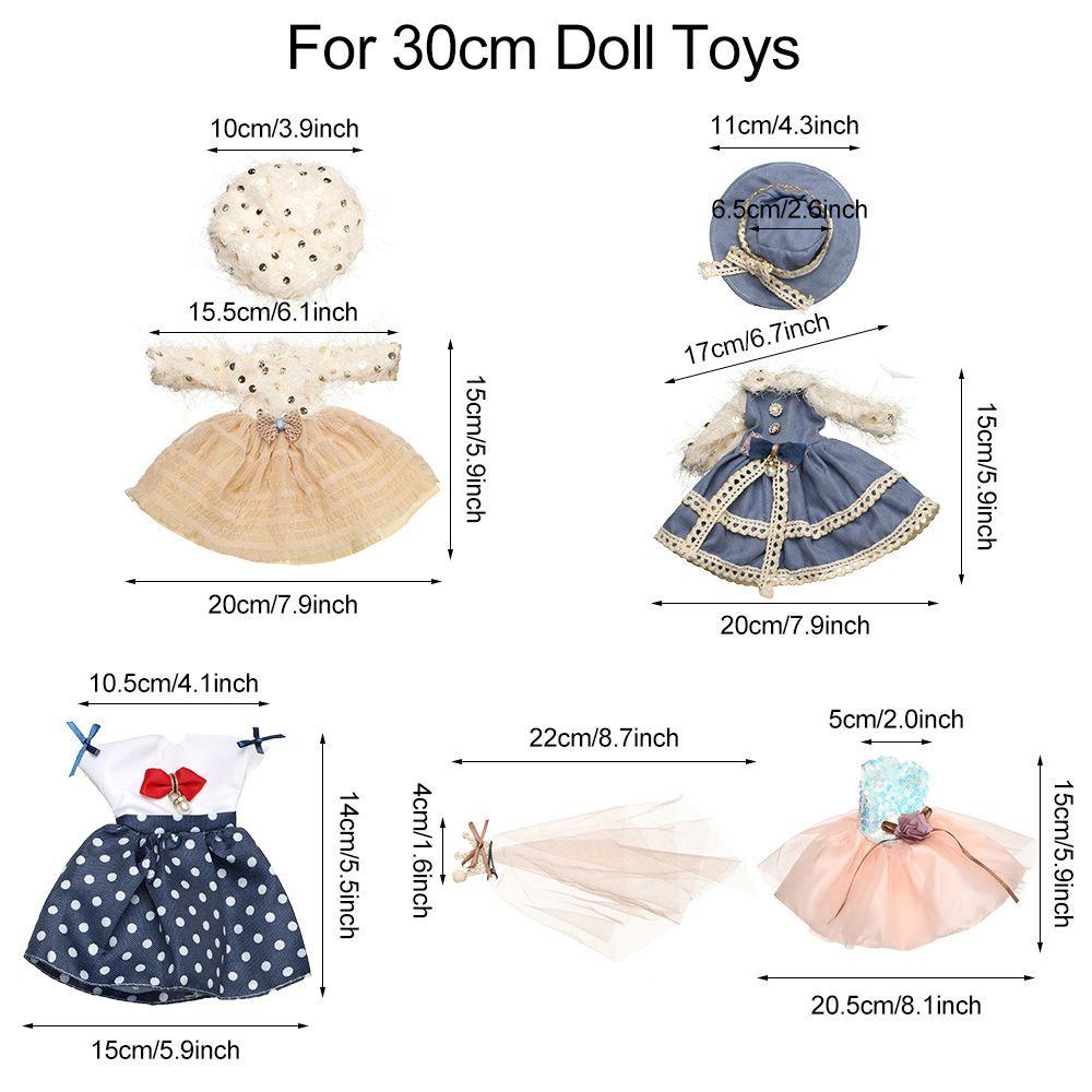 Đầm Đồ Chơi Búp Bê Nhiều Màu Sắc Xinh Xắn 30cm
