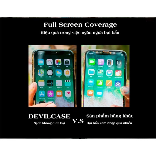 Miếng dán cường lực Devilcase 2.5D cường hóa viền Full màn hình cho iPhone 14, iPhone 13 - Chính hãng