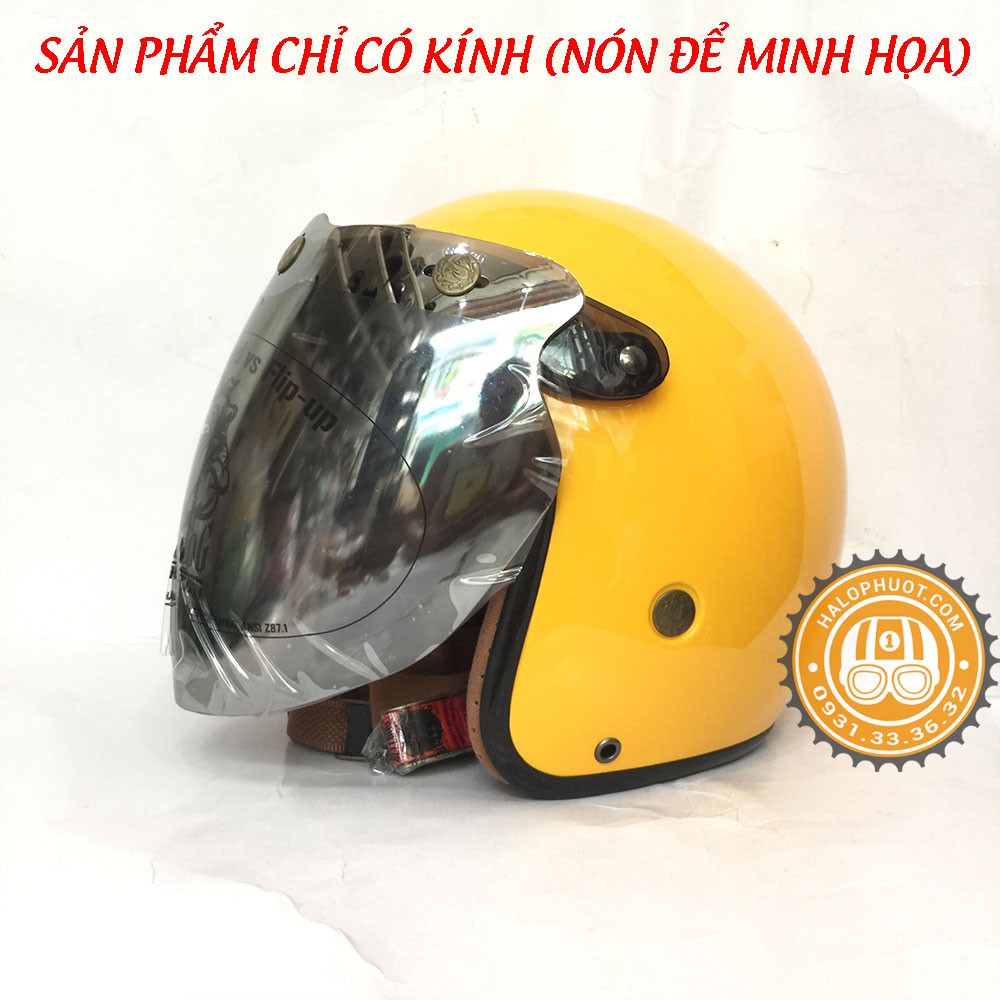 Kính Eagle Bulldog gắn nón 3/4 (Tráng gương)
