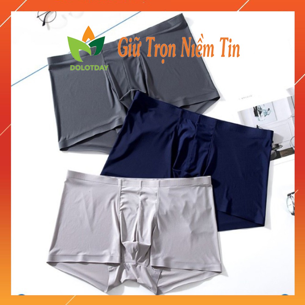 [Hộp 4] Quần lót nam thun lạnh H.M, Quần boxer nam thun lạnh cao cấp DOLOTDAY