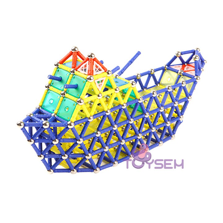 Đồ chơi trẻ em xếp hình lắp ghép nam châm sáng tạo dành cho bé từ 5 tuổi toysem từ 60-96pcs - Quà tặng sinh nhật cho bé