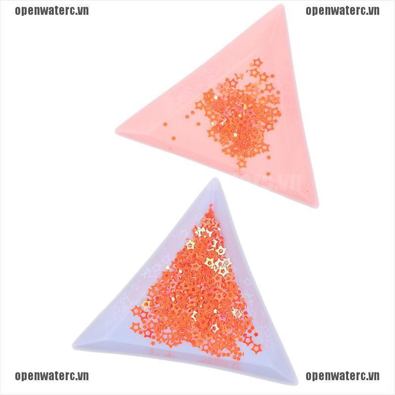Bộ 5 Giá Đỡ Tam Giác Đính Đá Trang Trí Móng Tay DIY