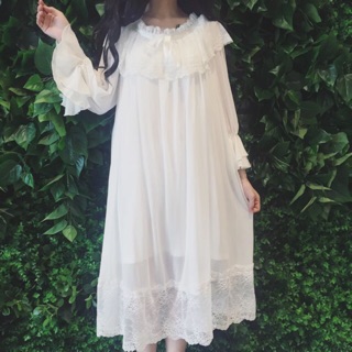 Váy trắng tiểu thư công chúa babydoll🌸🌸 ẢNH THẬT👉