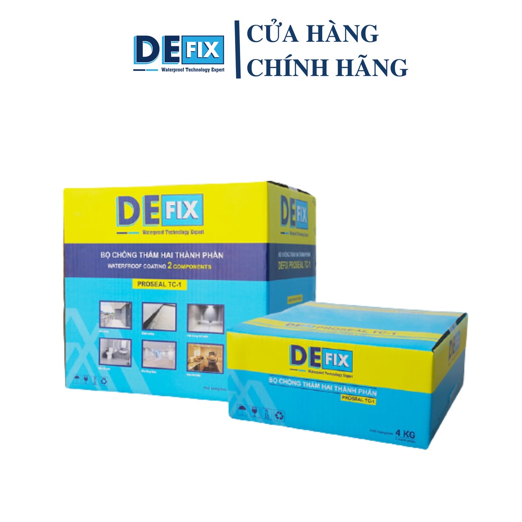 Chống thấm sàn vệ sinh, buồng tắm DEFIX TC-1 loại 4kg