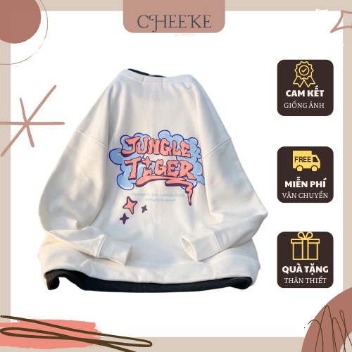 [ Có Video + Ảnh Thật] Áo Sweater Jungle Tiger 2 Màu Cheeke House Mã 598