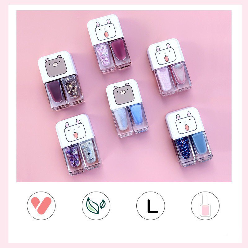 Bộ 2 Lọ Sơn Móng Tay gel Comavi 2 Trong 1 Màu Lì Thời Trang