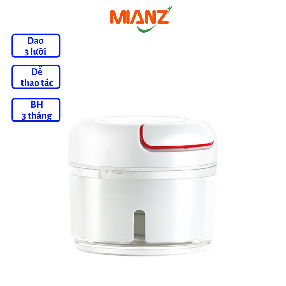 Máy xay tỏi ớt, gia vị đa năng - Cối mini chopper  xay thực phẩm bằng tay bảo hành 3 tháng - Mianz Store