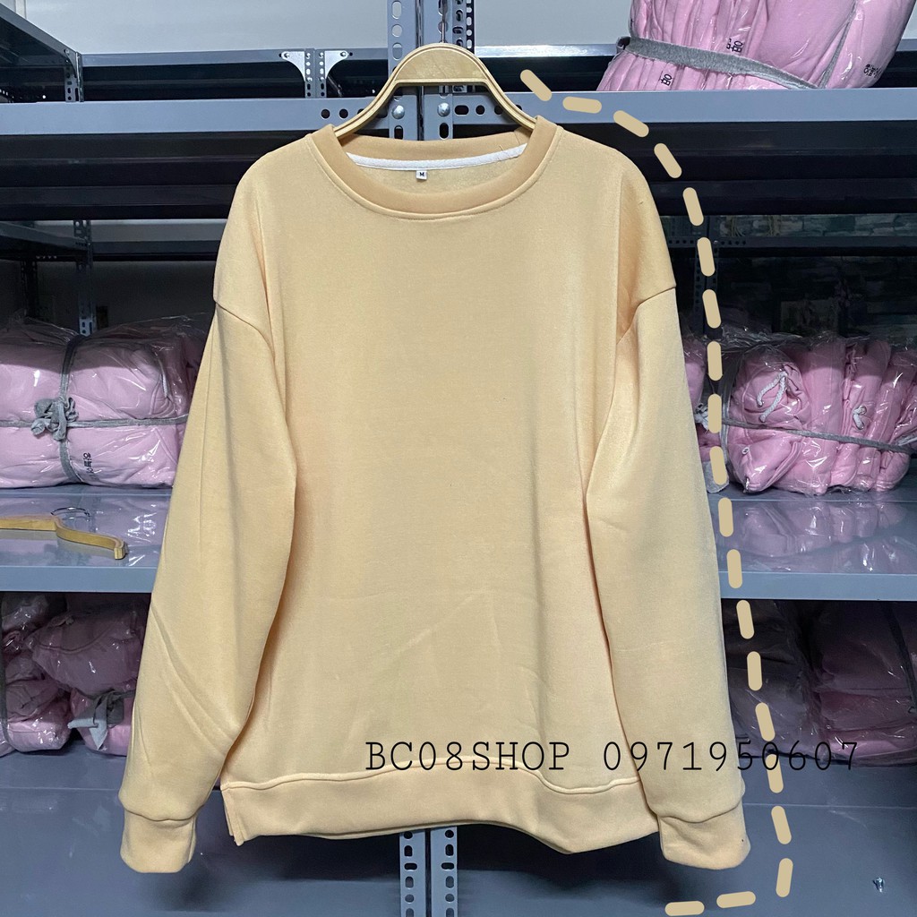 ÁO SWEATER NỈ TRƠN XẺ TÀ UNISEX NAM NỮ, KÈM ẢNH THẬT