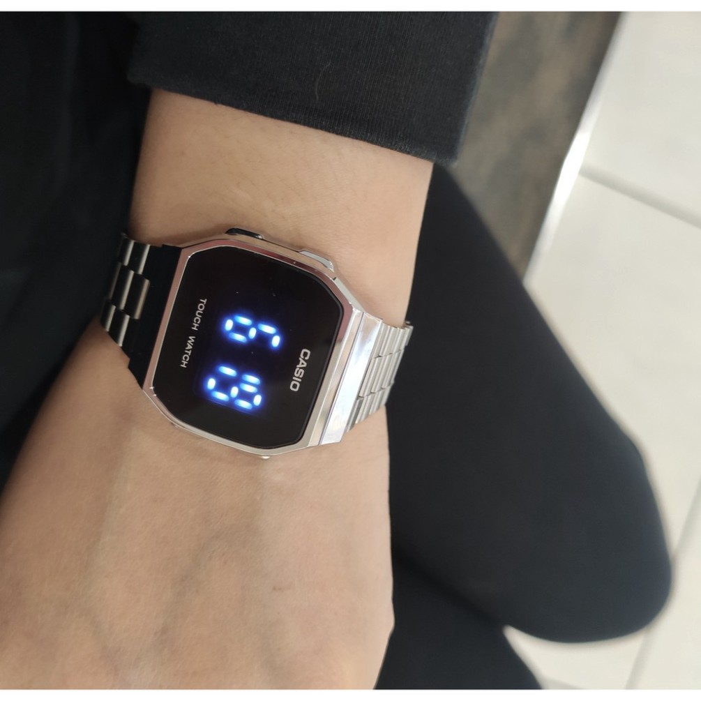 [ảnh thật] Đồng hồ nam nữ điện tử Casio A168 màn hình full led cảm ứng , thời trang , sang trọng-full box thiếc