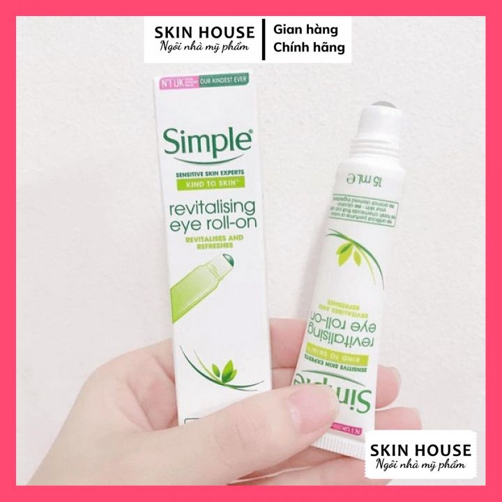 Lăn dưỡng mắt Simple Revitalising Eye Roll-on - Kem dưỡng mắt Simple