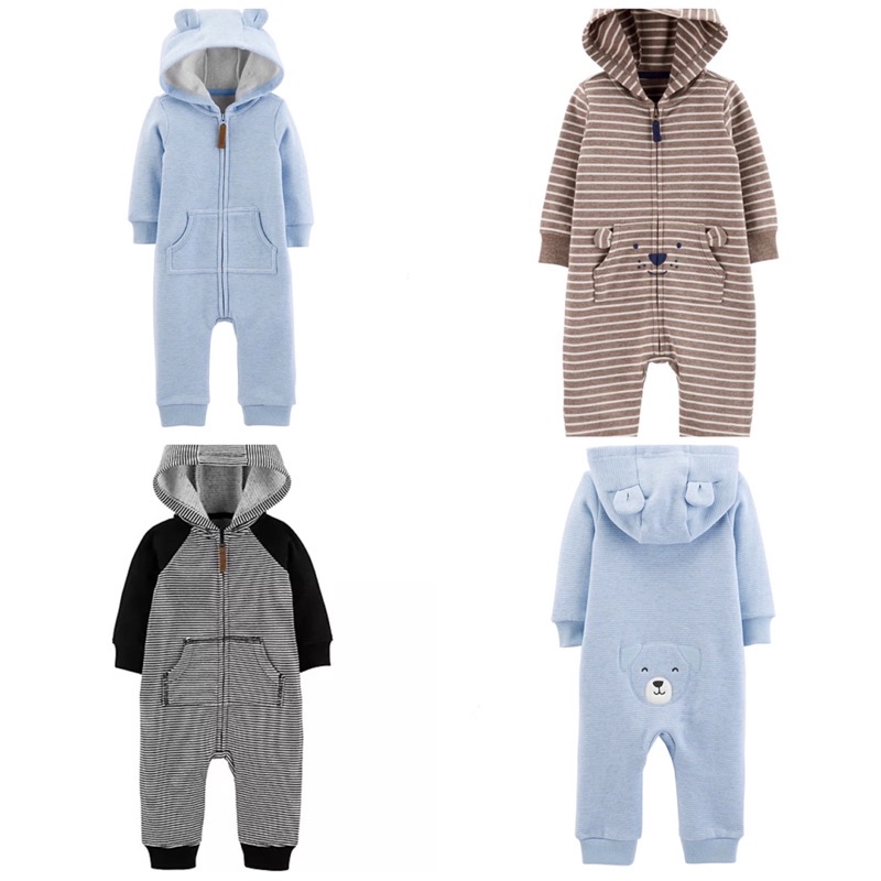 [Sleepsuit] Body liền chân có mũ hãng xuất dư size từ 3-24m