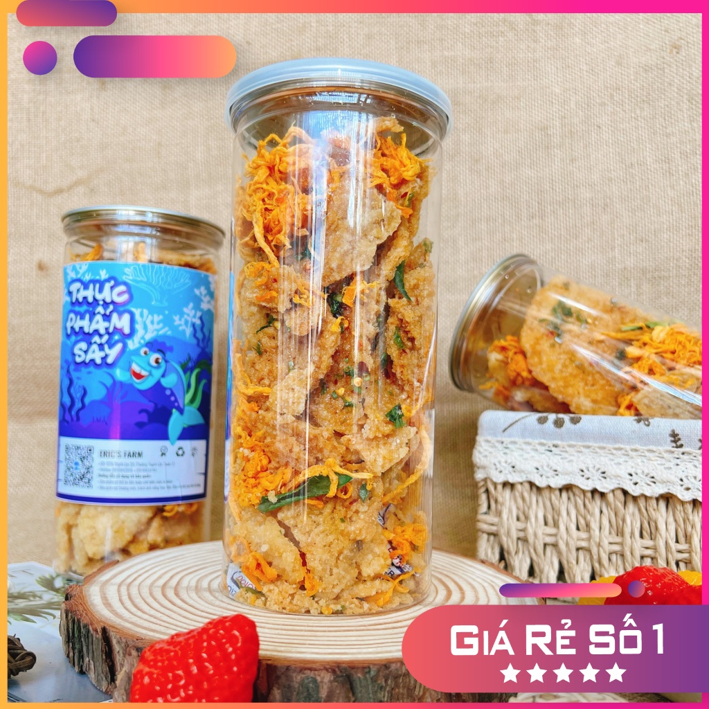 Cơm cháy khô gà, cơm cháy khô bò, cơm cháy chà bông Eric's Food 300g, thơm giòn, thấm vị, ăn vặt giá rẻ