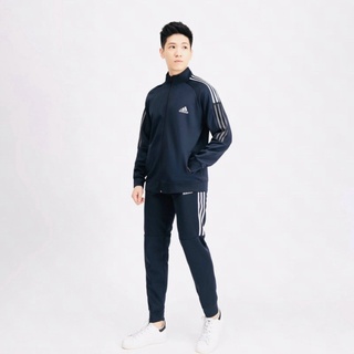 CHÍNH HÃNG Đồ bộ nam nữ thể thao ADIDAS cao cấp phối màu, Bộ đồ nam chất poly 2da co giãn 4 chiều thời trang xuất khẩu