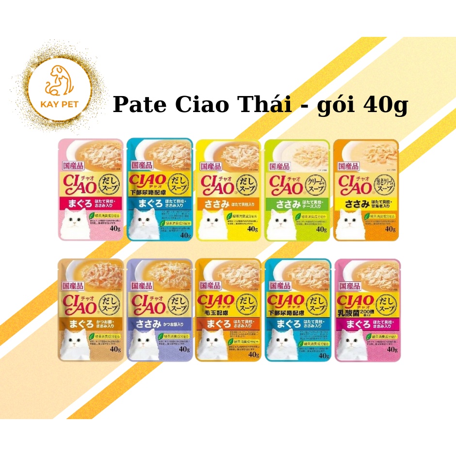 Pate Ciao gói có sốt - Hàng Thái - gói 40g