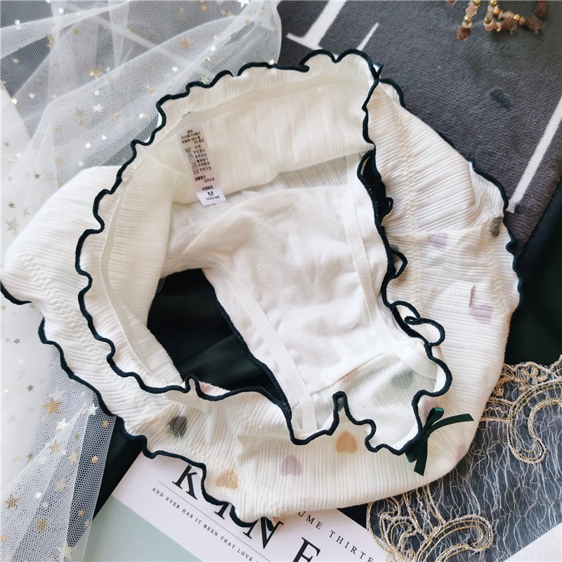 Quần lót thun gân cao cấp bánh bèo dễ thương mẫu gân D1 | BigBuy360 - bigbuy360.vn