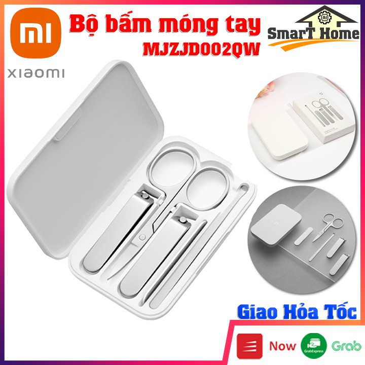 ( Bộ 5 món ) Bộ bấm móng tay cao cấp chính hãng Xiaomi , Dụng cụ làm móng Xiaomi 5 món kéo tỉa lông mũi, dũa móng,...