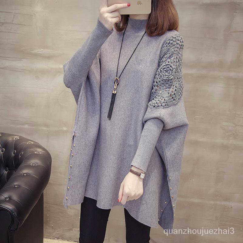 Áo Sweater cánh dơi dáng rộng cổ lọ thời trang cá tính | BigBuy360 - bigbuy360.vn