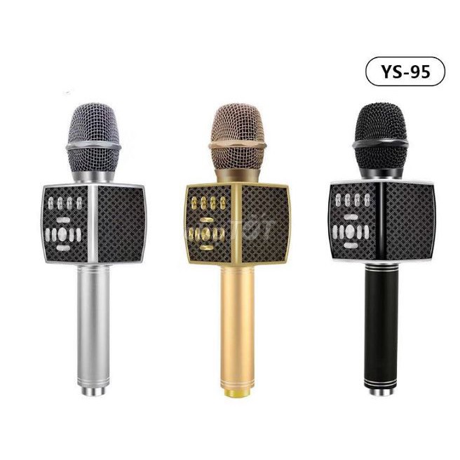 Micro hát karaoke YS 95 Kèm Loa Bluetooth Giá Rẻ- Tích Hợp Live Stream, Giả Giọng.