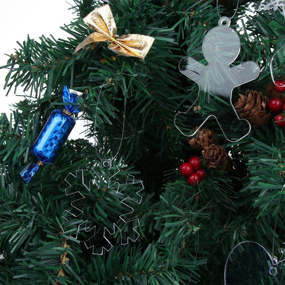 KUNHEV Set 10 Hoa Mẫu Đơn Trong Suốt Trang Trí Cây Thông Noel DIY