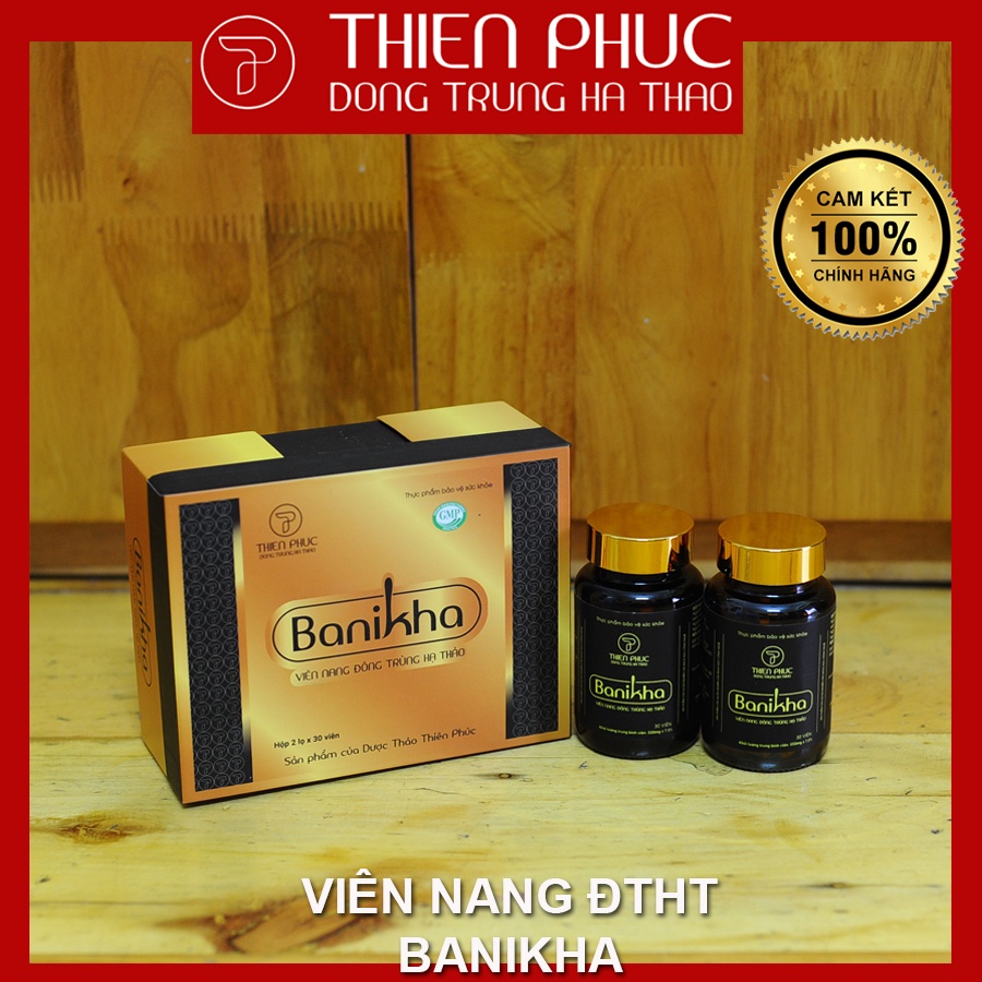 Viên nang đông trùng hạ thảo Banikha Thiên Phúc ( 2 lọ 60 viên)