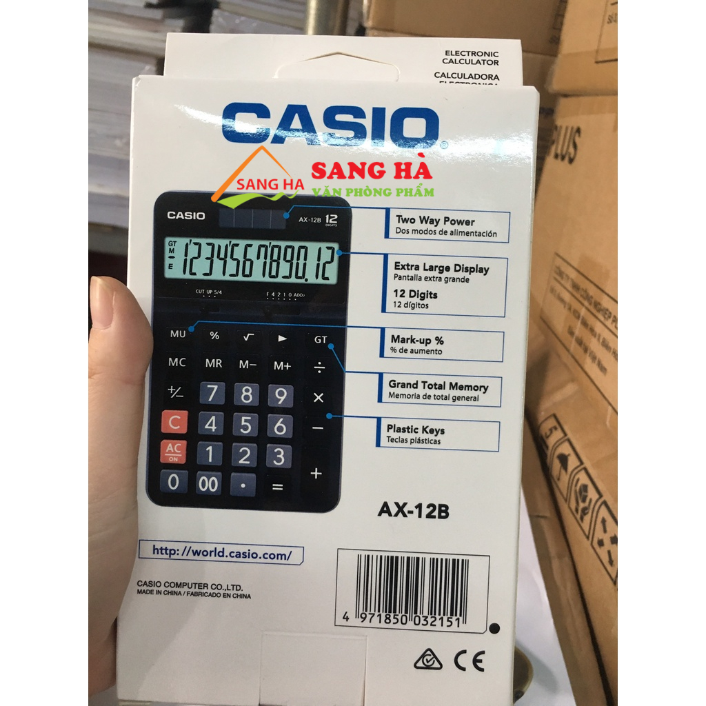 Máy tính Casio AX-12b - Chất lượng tốt -