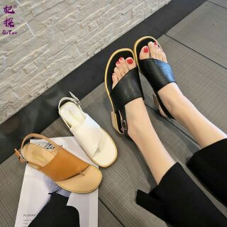 Dép sandal xỏ ngón đế gỗ