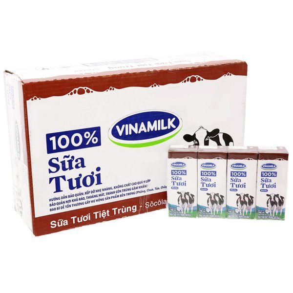 Sữa tươi tiệt trùng có đường 100% Vinamilk 180ml