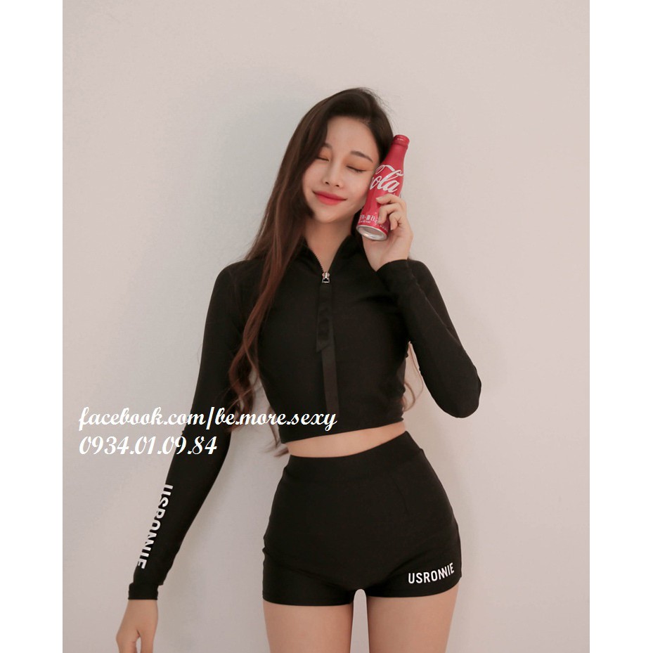 Đồ bơi dài tay Hàn Quốc croptop USRONNIE | BigBuy360 - bigbuy360.vn