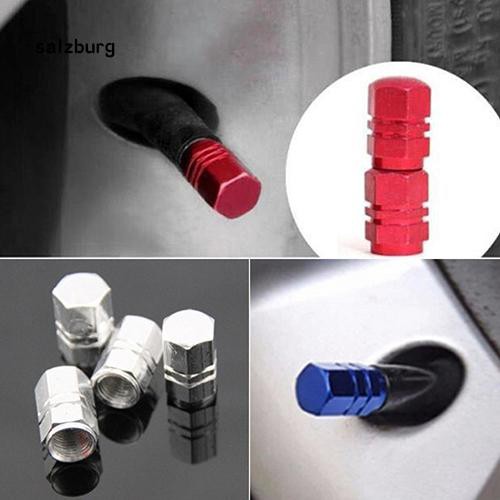 Set 4 nắp van lốp xe hơi/xe tải bằng nhôm chất lượng cao