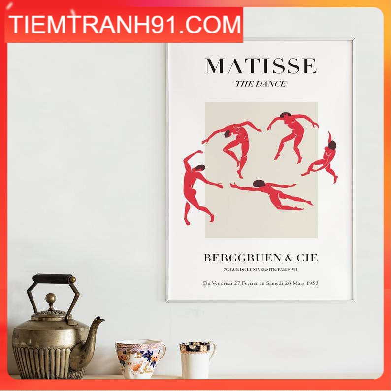 Tranh treo tường | Tranh Matisse Cutouts - The Dance, Dancing Figures, Printable Wall Art, Matisse Poster