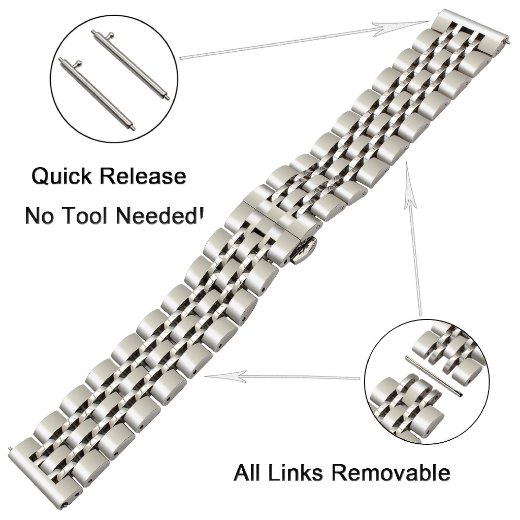 Dây Đeo Inox Cho Đồng Hồ Thông Minh Huawei Watch GT3 Pro SE Buds GT2 42mm 46mm GT 2 2e / Honor Magic Iwatch 2