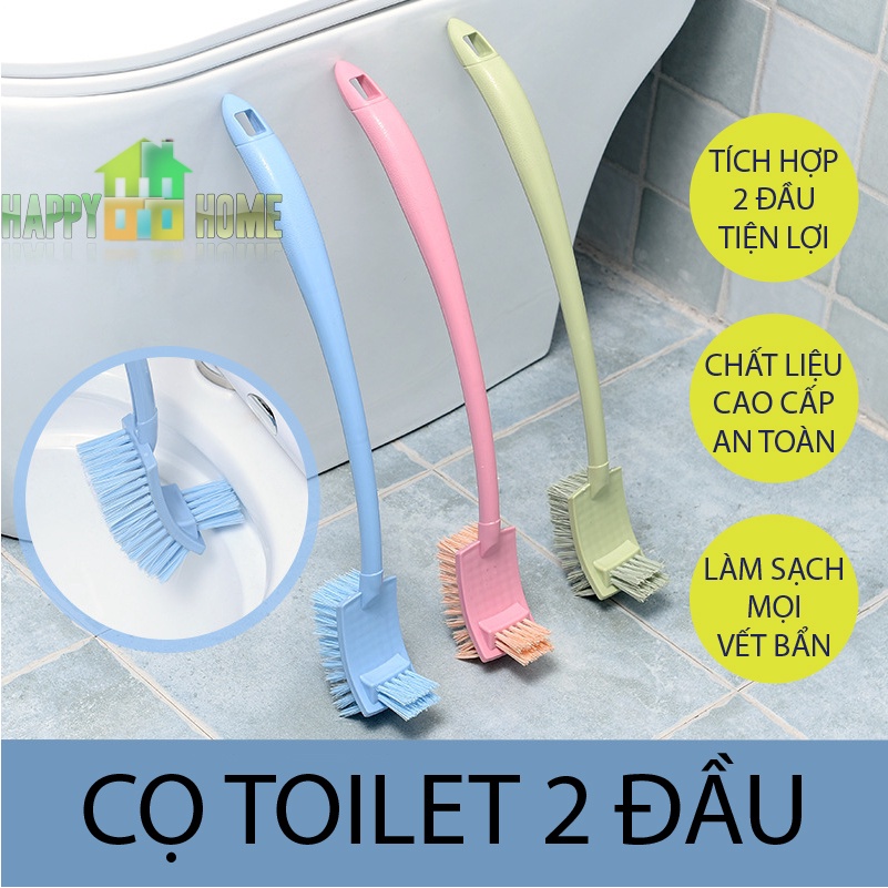 Chổi Cọ Toilet 2 Đầu,Dụng Cụ Chà Toilet 2 Đầu (Bao Gồm Giá Đỡ Chổi)