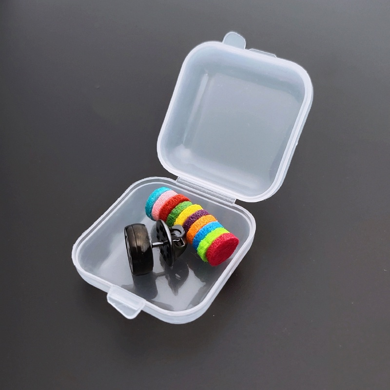 Khóa Kẹp Đeo Khẩu Trang 12mm Màu Đen Tinh Khiết Kèm 10 Miếng Lót