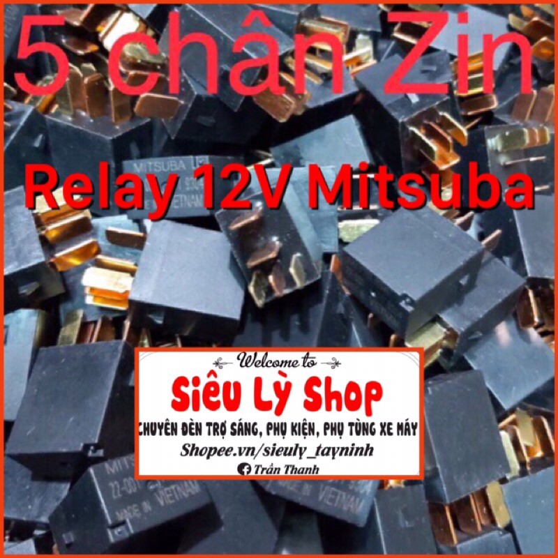 Relay 12V 4 chân, 5 chân MITSUBA zin VN