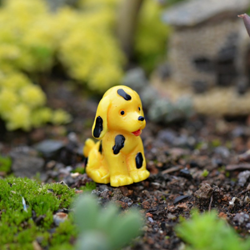 1 Tượng Chó Đốm Mini Trang Trí Vườn Cây Bonsai