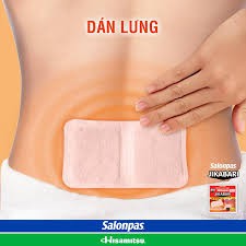 Miếng Dán Giữ Nhiệt Giảm Đau Bụng Kinh Giúp Làm Ấm Cơ Thể, Giảm Đau Mỏi Cơ, Salonpas Jikabari (Hộp 8 Miếng)