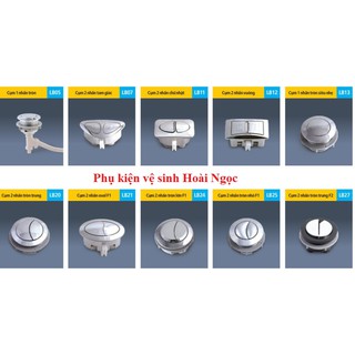 Nút 2 nhấn bộ xả bồn câu HÙNG ANH (có kèm 2 cây ty nhấn)