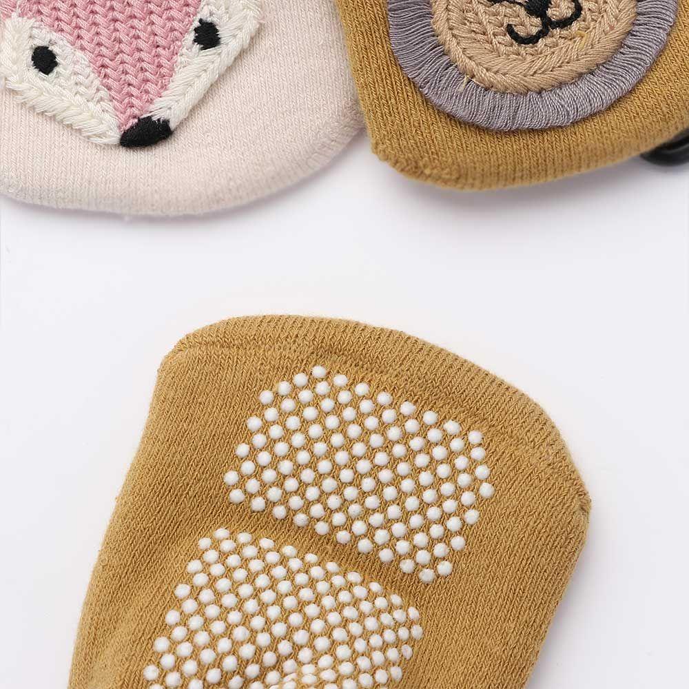 Vớ Cotton Chống Trượt Hình Động Vật Cho Bé Tập Đi