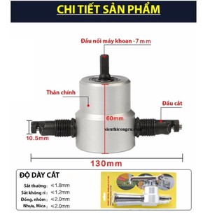 Bộ Kit cắt tôn đa năng YT-160A, Lắp Máy Khoan