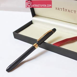 Bút bi cao cấp Artifact Japan Trinity T95 màu đen cài vàng kèm hộp quà sang trọng