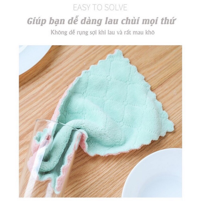 Khăn lau bếp đa năng 2 mặt siêu thấm (lau bếp, bát đĩa, bàn ghế...) kháng khuẩn KABA