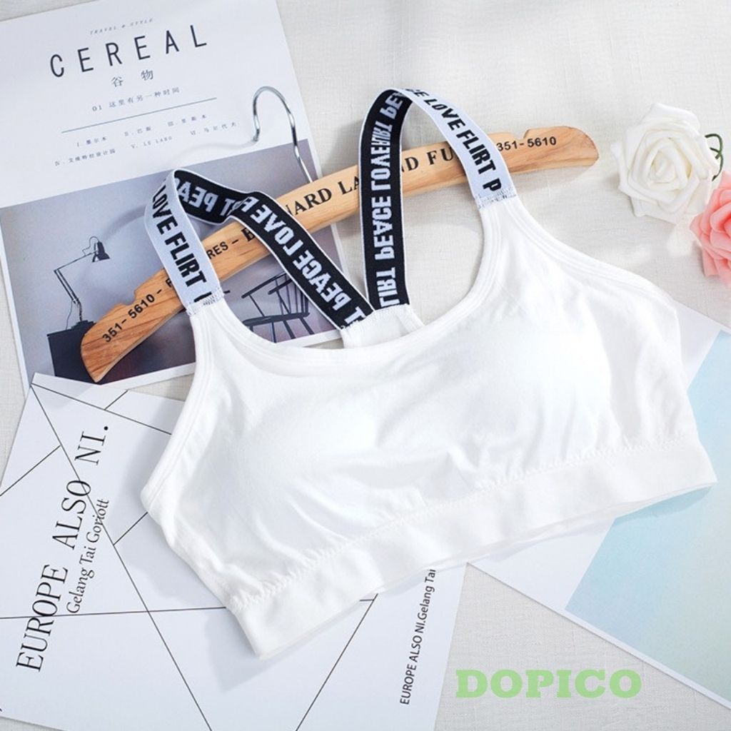 Áo bra tập gym thể thao yoga 2 dây nữ đẹp, áo ngực không gọng mút mỏng DOPICO  B1102