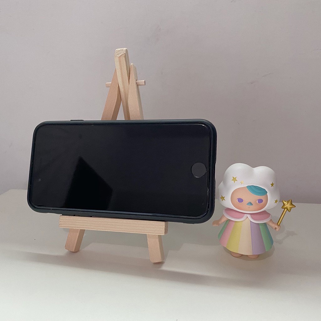 Giá đỡ điện thoại ipad bằng gỗ , kệ gỗ 3 chân để khung ảnh bảng gỗ trang trí gấp gọn tiện lợi size nhỏ