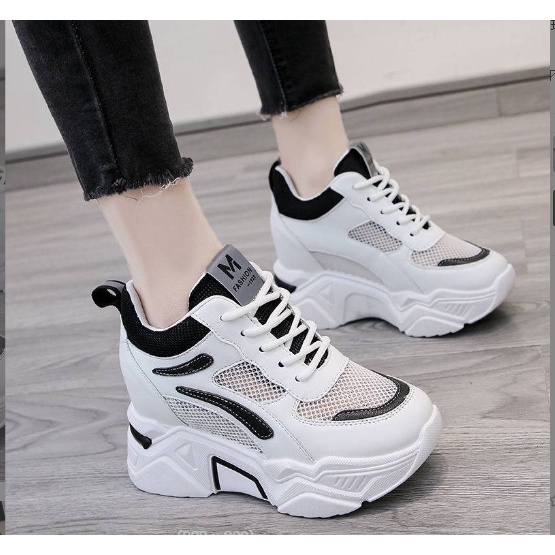 GIÀY THỂ THAO NỮ ĐỘN ĐẾ 7CM T04
