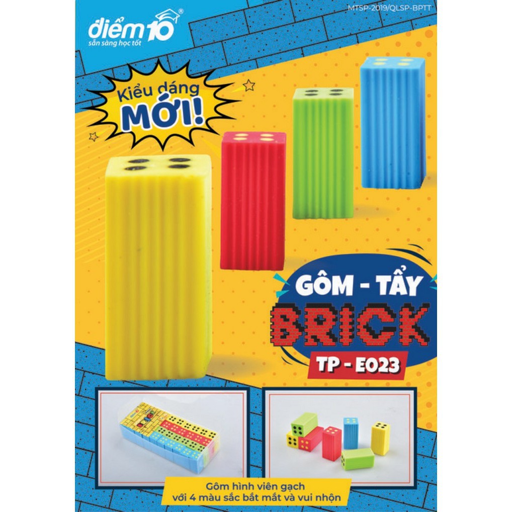 ⏩ Gôm tẩy Điểm 10 Brick TP-E023