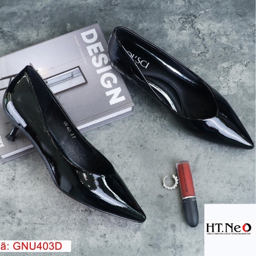 Giày cao gót mũi nhọn HT.NEO Thiết kế da bóng, đế cao 2cm, đường nét tinh tế CS231
