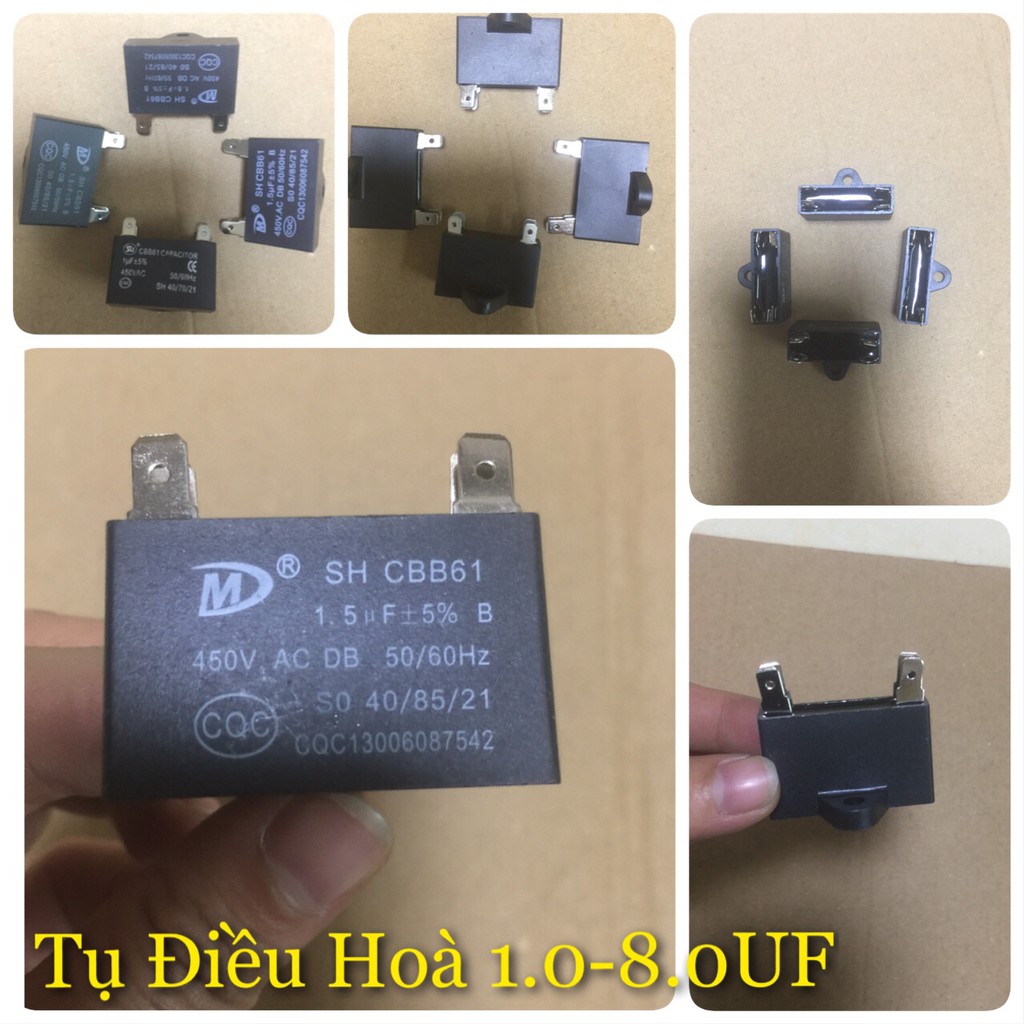 5 chiếc Tụ Quạt Dàn Nóng Điều Hòa Loại Zắc (Từ 1UF Đến 8UF)