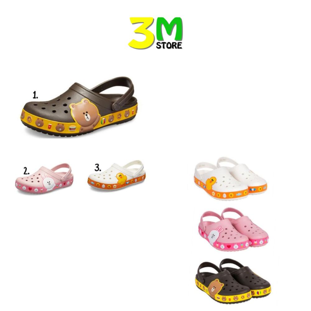 Giày Dép Sục Cross Band Dễ Thương, Êm Chân, Bền Đẹp Cho Bé Trai Và Gái Nhiều Màu. Mãu thỏ hồng, gấu nâu,vịt vàng
