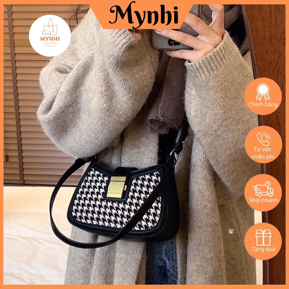 Túi đeo vai đeo chéo đẹp, chất liệu da mềm mại, thời trang phong cách Hàn Quốc SHOPMYNHI SMN260